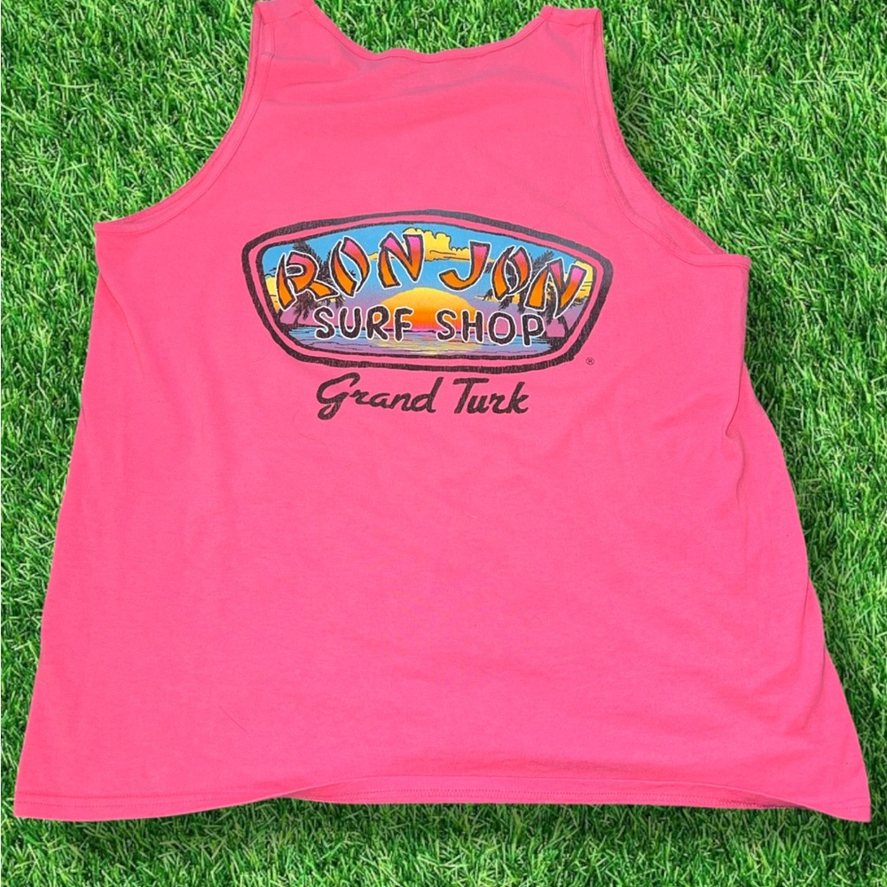 Ron Jon Grand Turk Surf Shop Pink Tank Top